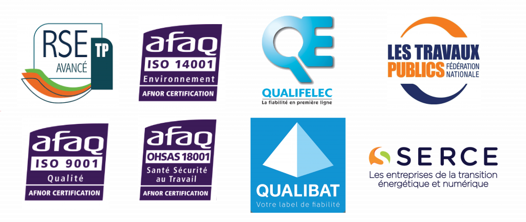 Certifications de l'entreprise Cegelec Solutions Intégrées